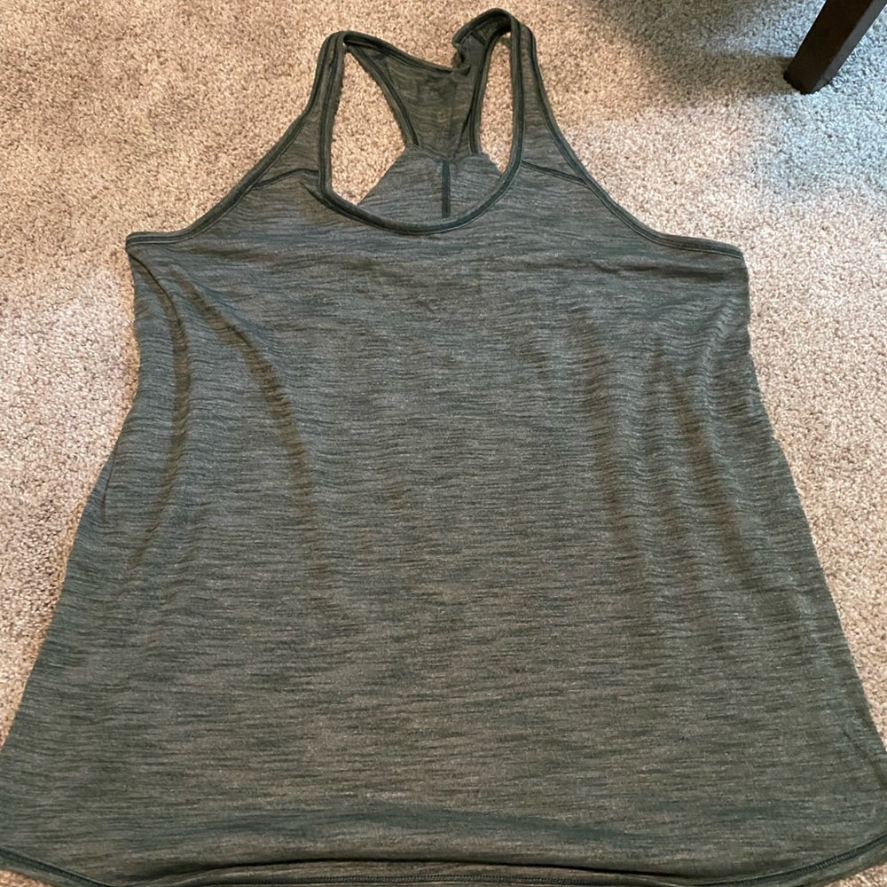 lululemon athletica Gray Racerback Tank Top